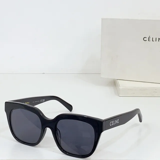 Celine Triomphe نظارات شمسية كبيرة جدا مربعة سوداء 6