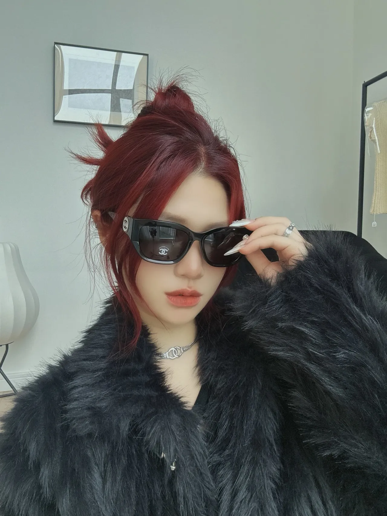 Chanel Óculos de Sol Marrom Preto Tartaruga Acetato Armação Retangular 6
