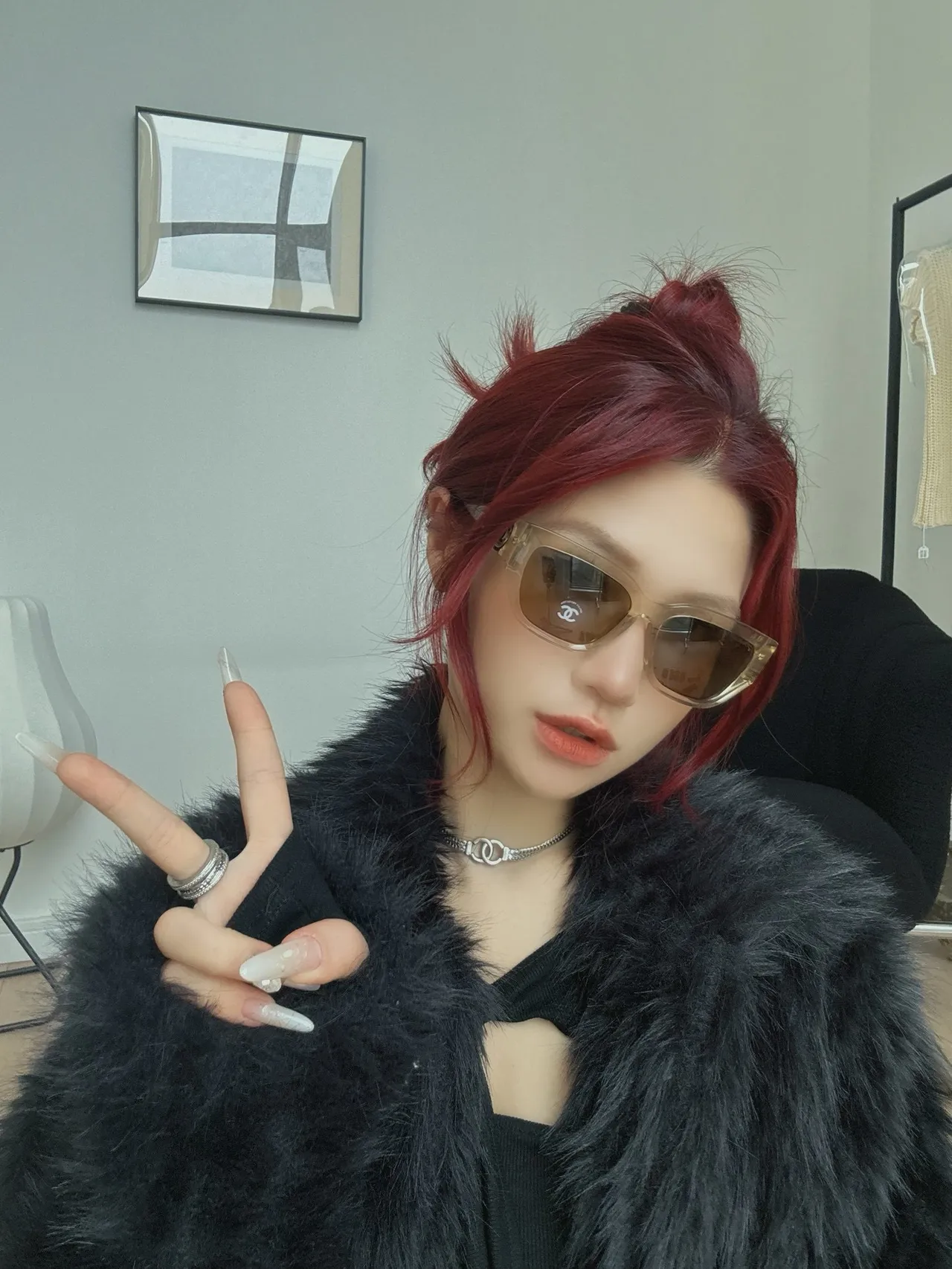 Chanel Óculos de Sol Marrom Preto Tartaruga Acetato Armação Retangular 7