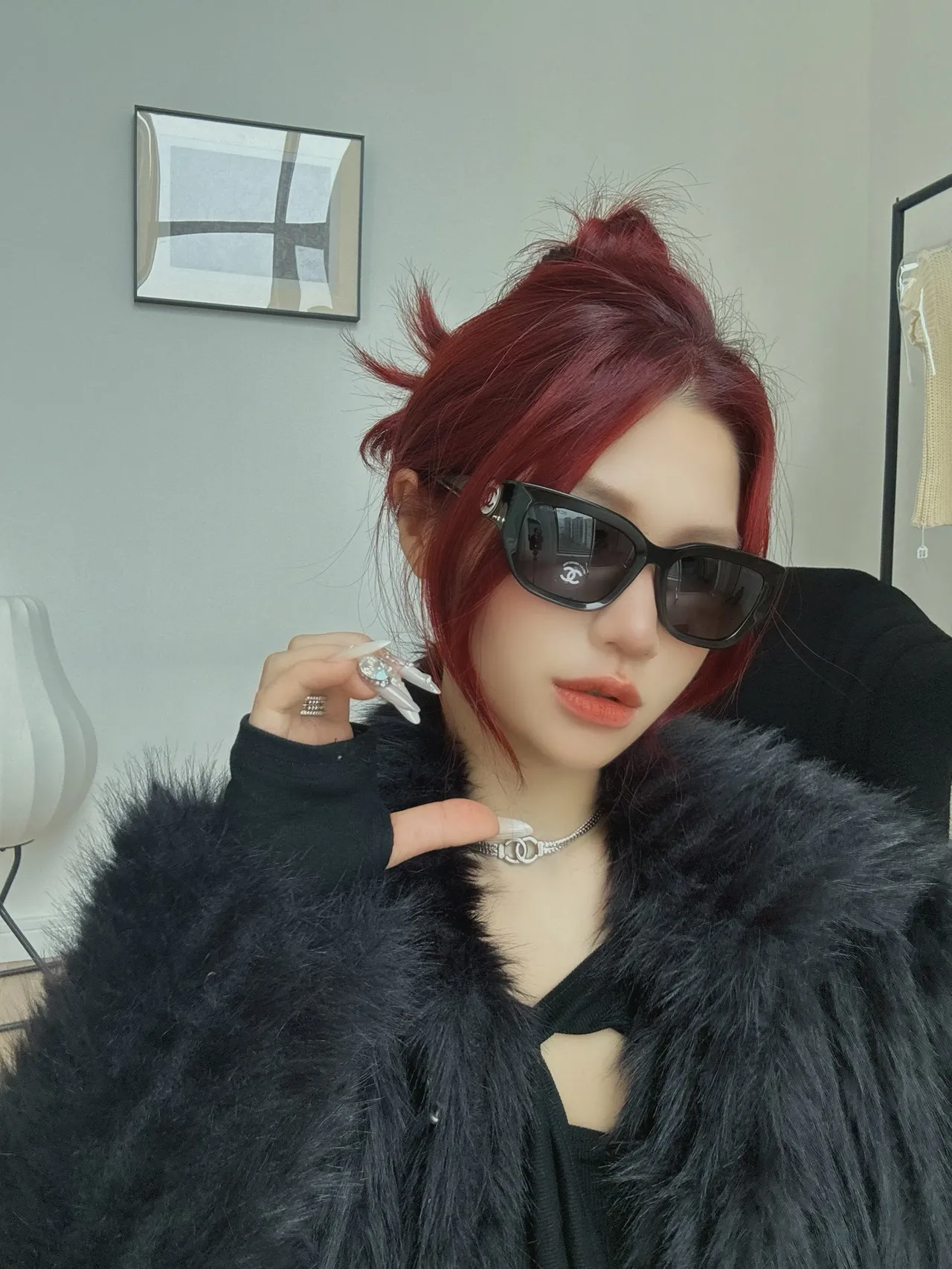 Chanel Óculos de Sol Marrom Preto Tartaruga Acetato Armação Retangular 8