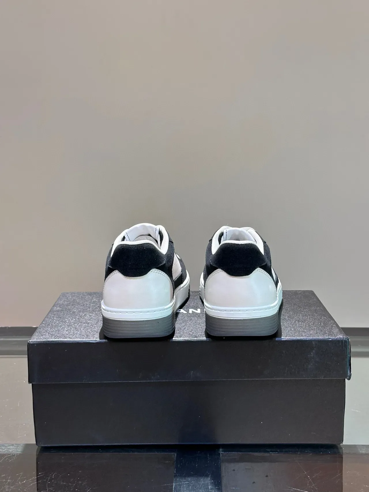 Chanel Lifestyle Sneaker Black White Perforated Leather Suede Overlay Lifestyle Sneakers 6