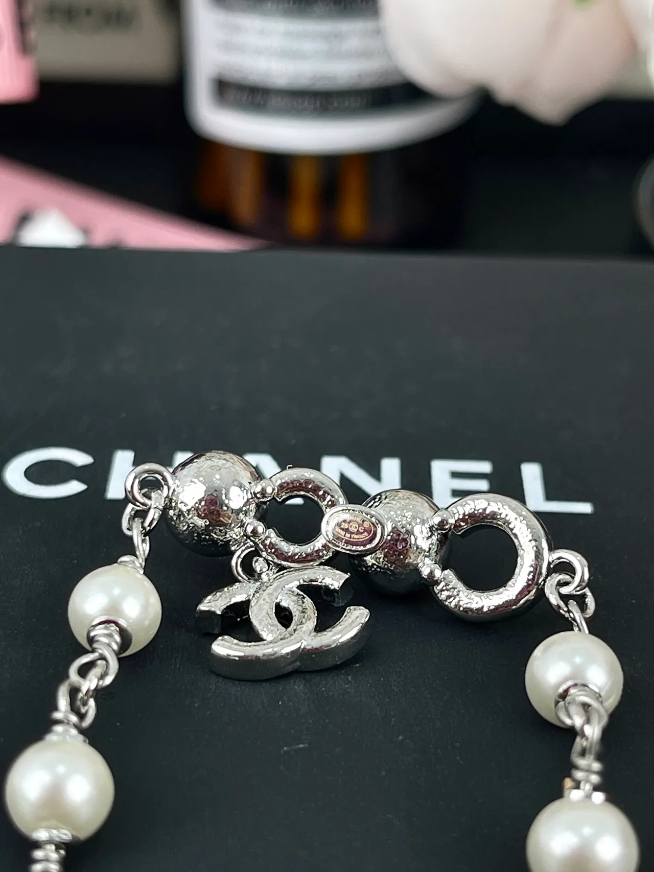 Chanel Pearl and CC Logo Bracelet 2