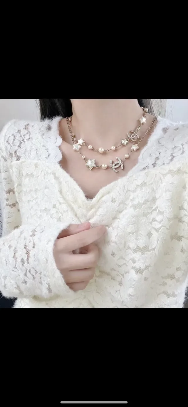 Chanel Pearl and Star Motif Gold-Tone Multi-Strand Necklace 9