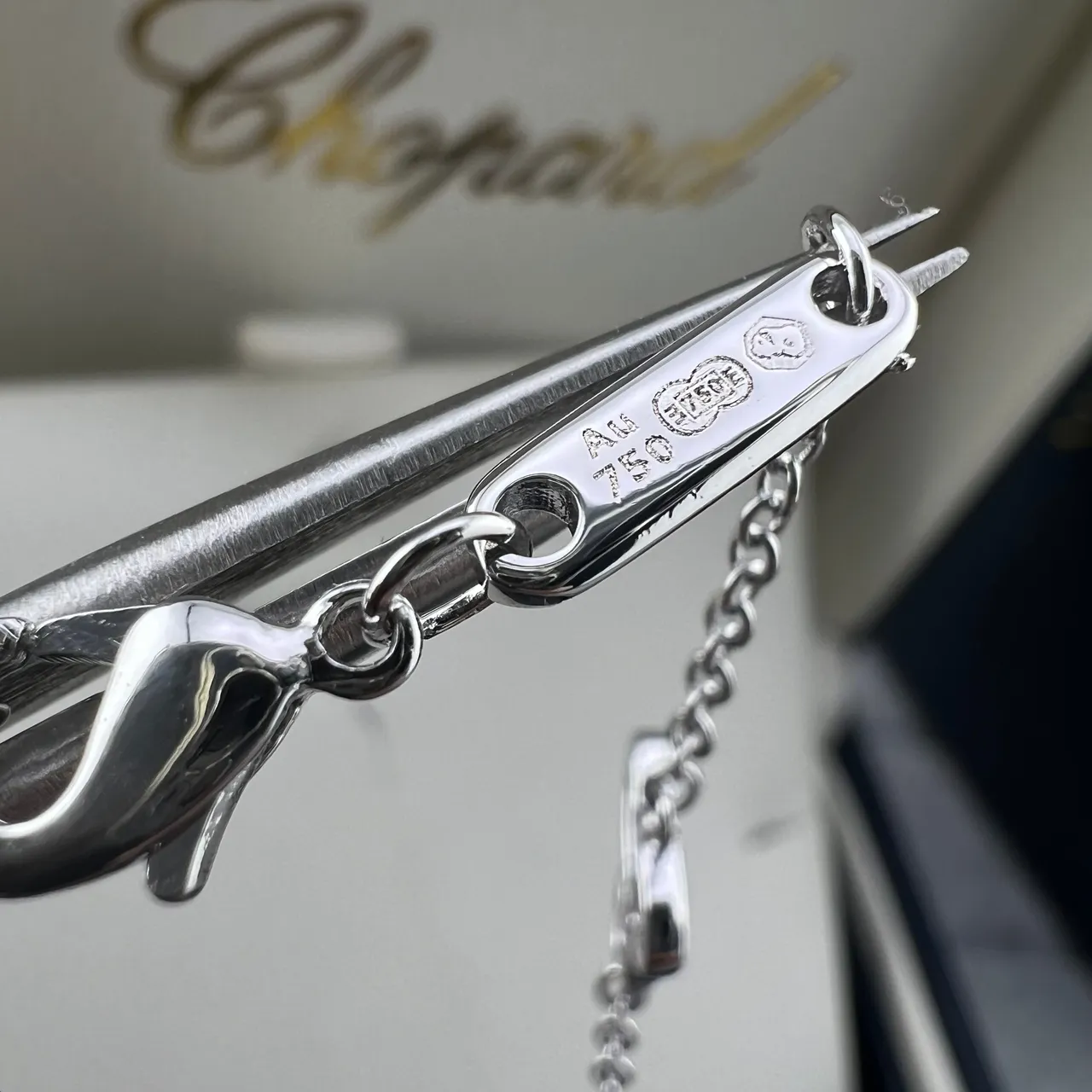 Chopard Happy Diamonds সোনা রূপা সার্কুলার ঘোরানো পেন্ডেন্ট Pavé হীরা হ্যালো নেকলেস 2