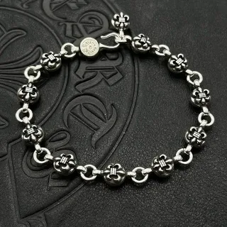 Chrome Hearts चांदी Fleur de Lis Link कंगन