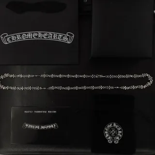 Chrome Hearts फ्लियर-डे-लिस लिंक सिल्वर चेन नेकलस