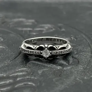 Chrome Hearts Floral Crown Pavé Ring