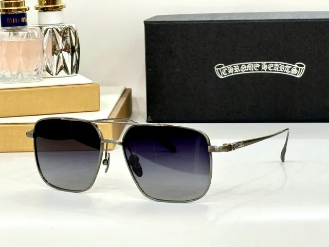 Chrome Hearts Lunettes Optiques Rectangulaires Aviateur Titane 5