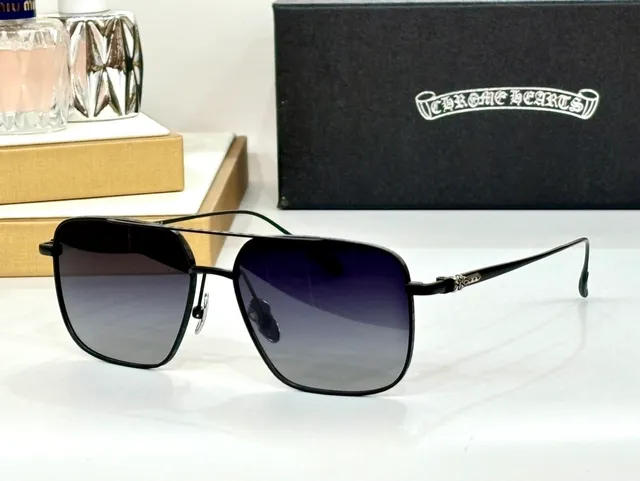 Chrome Hearts Lunettes Optiques Rectangulaires Aviateur Titane 6