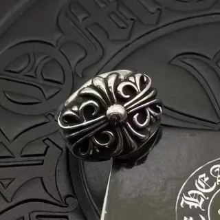Chrome Hearts Scroll Motif Silver Ring
