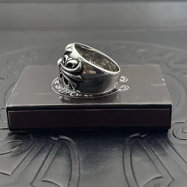 Chrome Hearts Scroll Motif चांदी की अंगूठी 5