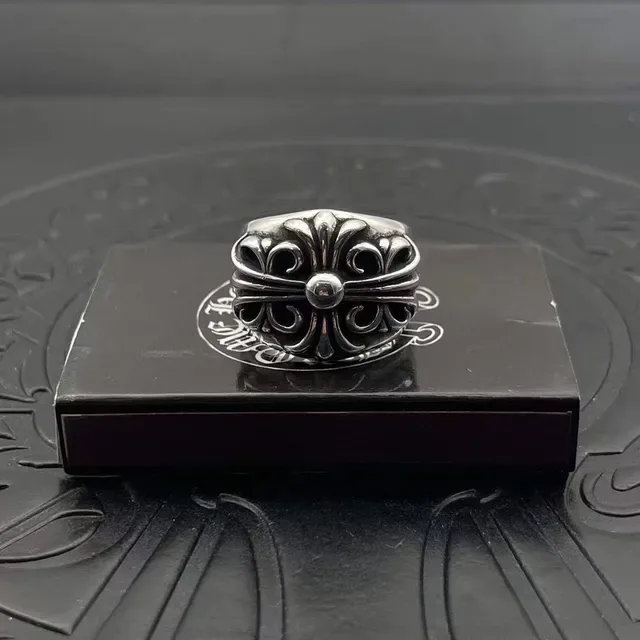 Chrome Hearts Scroll Motif चांदी की अंगूठी 6