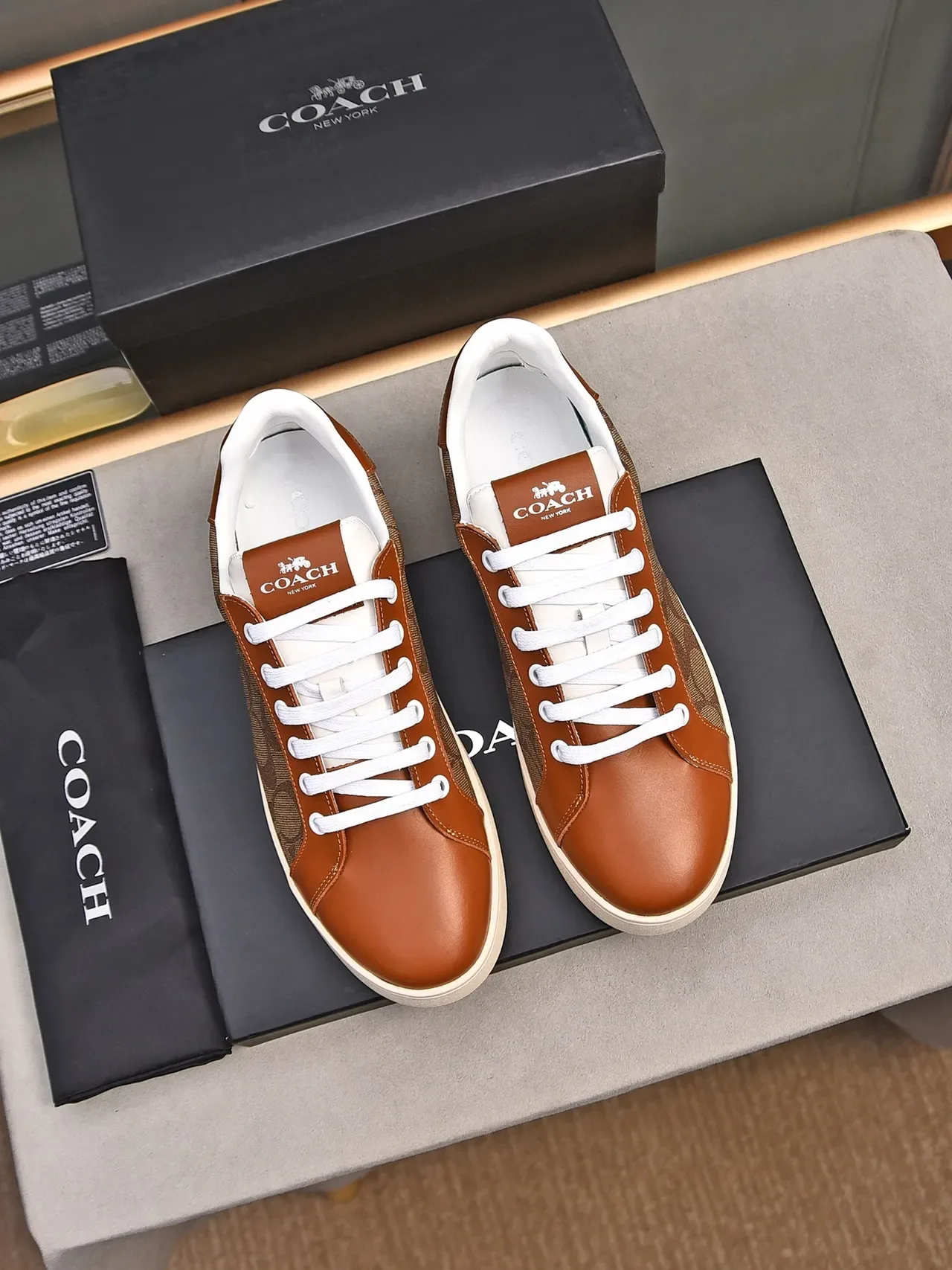 Coach Zapatillas Lifestyle de Lona y Cuero con Monograma Low-Top 3