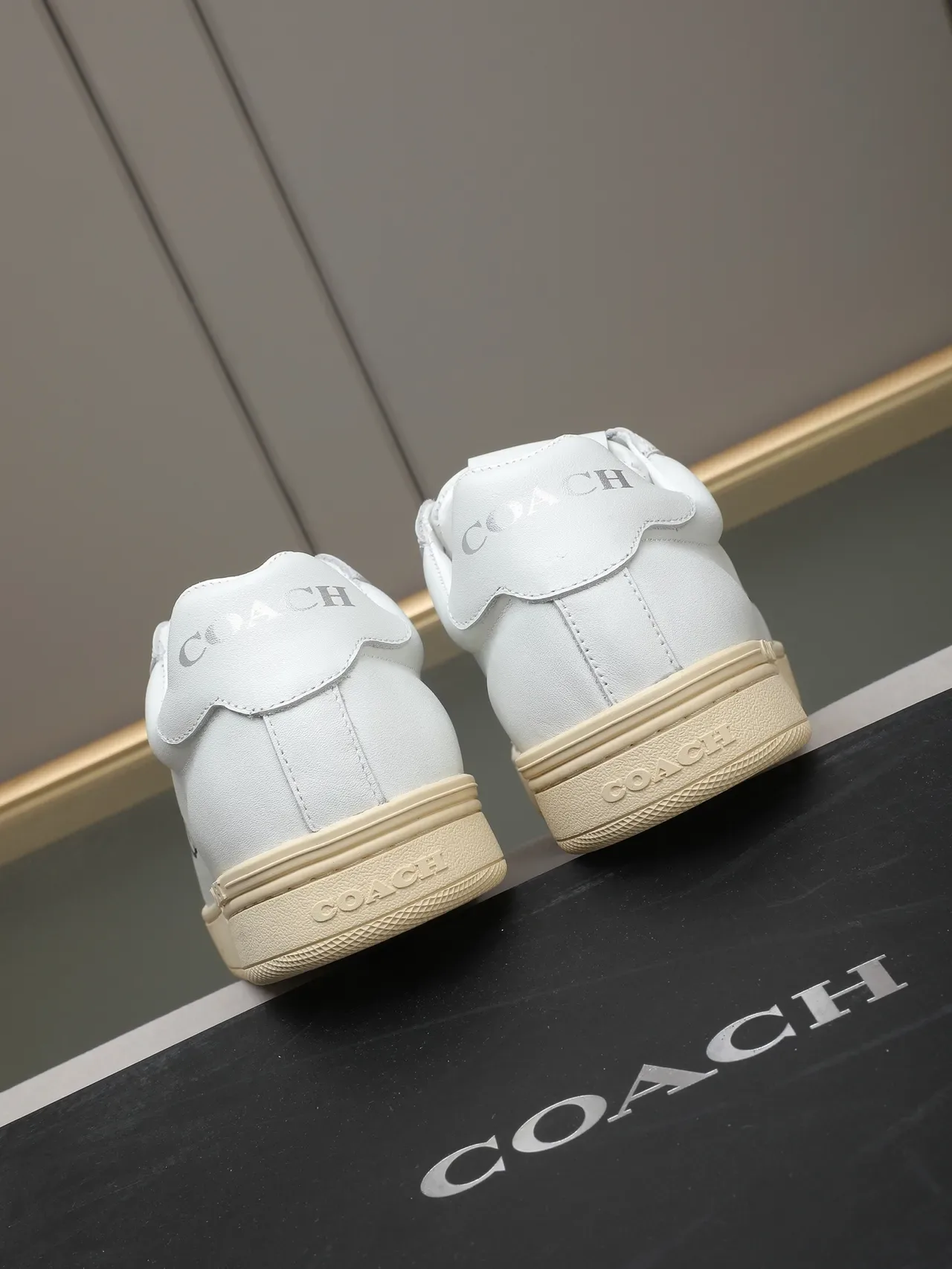 Coach Logo Sneakers Lifestyle Cuir Low-Top 3