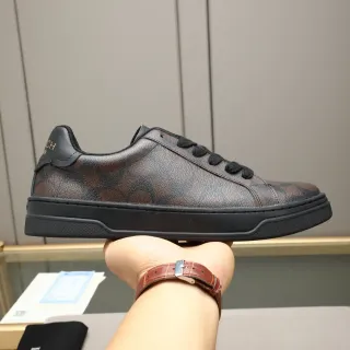 Coach Monogrammed Leather Low-Top Lifestyle Sneakers