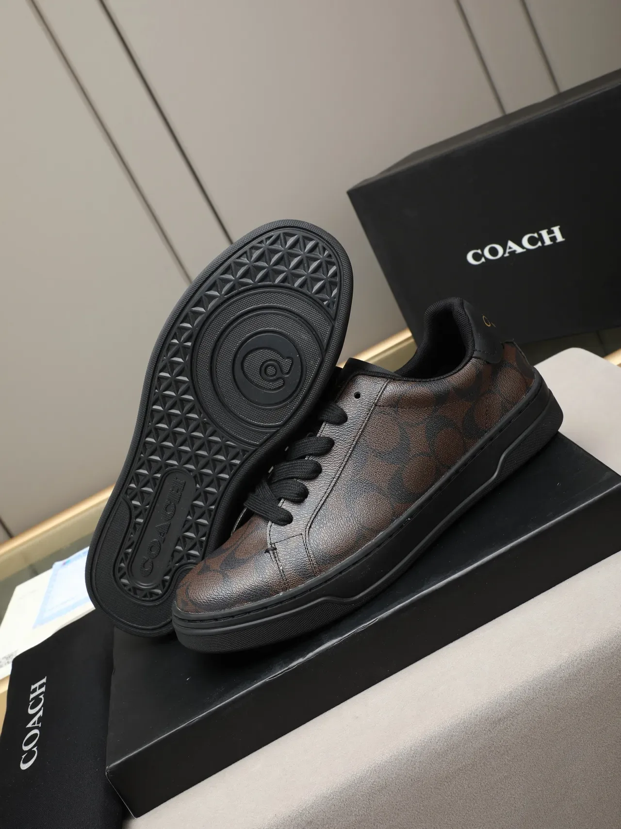 Coach Monogrammed Leather Low-Top Lifestyle Sneakers 4