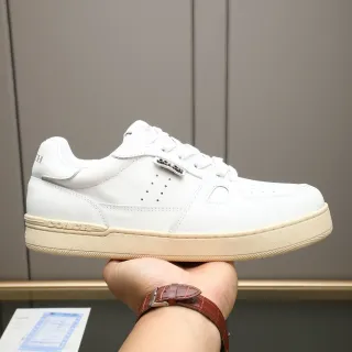 Coach White Beige Leather Upper Cream Cupsole Sneakers