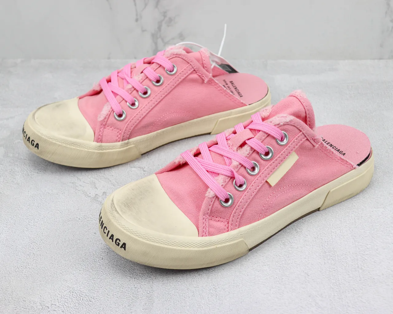 Converse Sapatos de Lona Beige e Rosa Low-Top 4