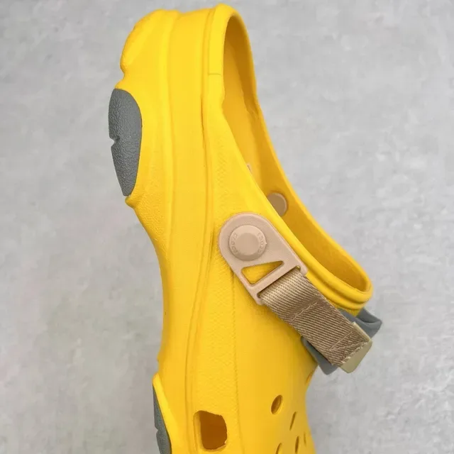 Crocs Echo Clog Yellow and Gray Molded Foam Clog 5