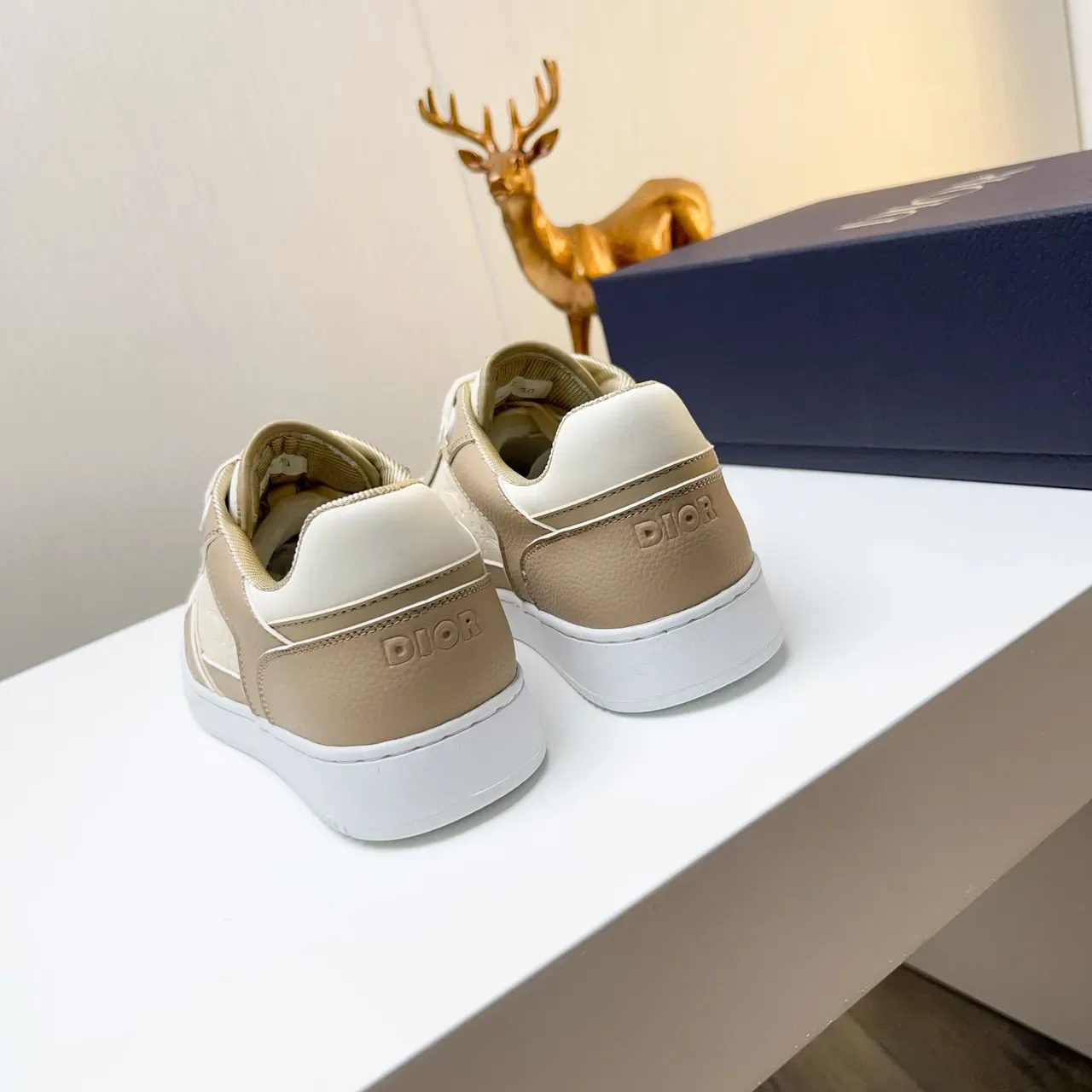Dior B23 Beige and Cream Panelled Lifestyle Sneakers 4