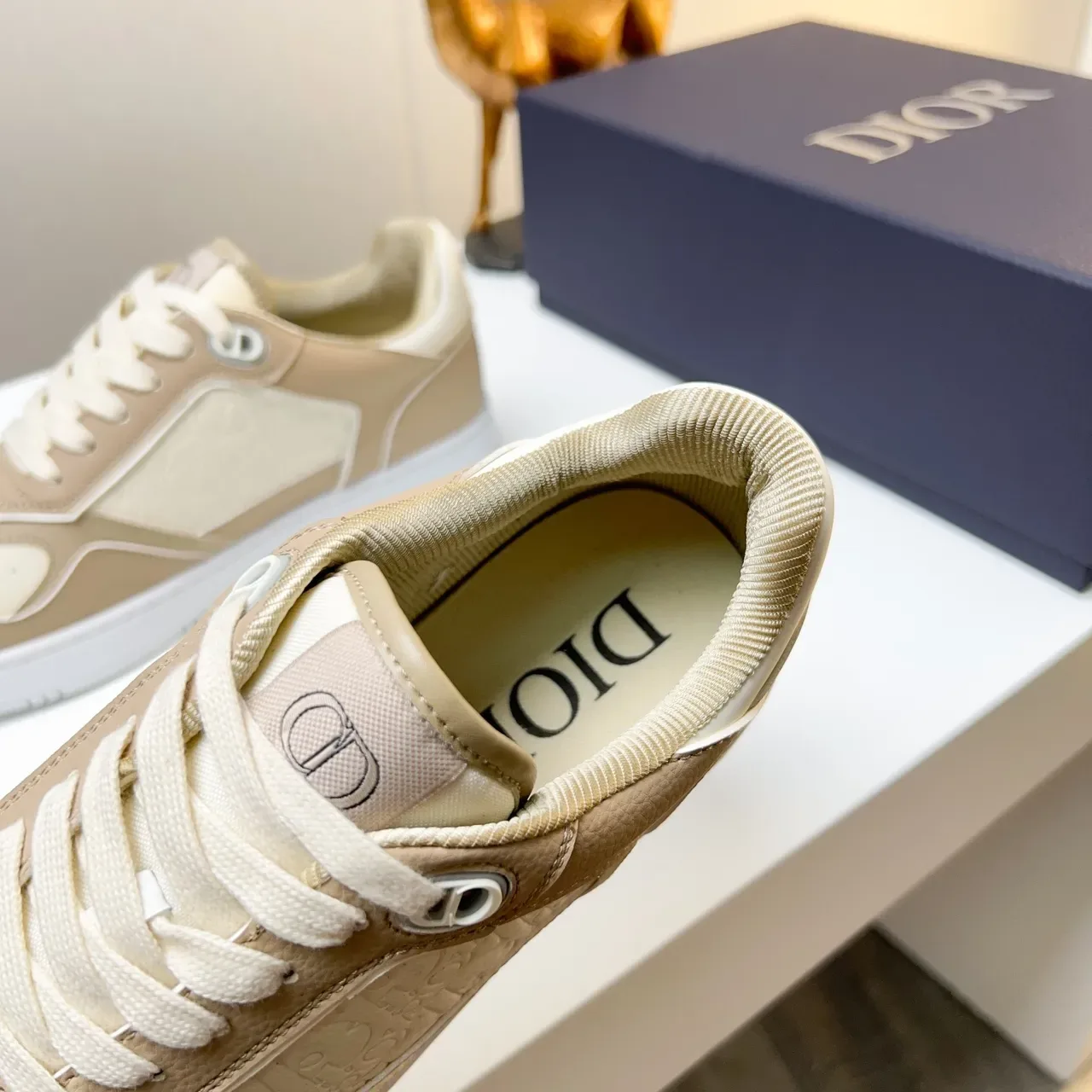 Dior B23 Beige and Cream Panelled Lifestyle Sneakers 5