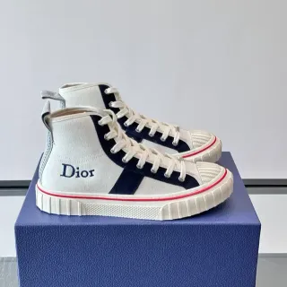 Dior B23 High Top White Navy Red Lifestyle Sneakers — Dior Lifestyle Sneakers photo from the Yupoo catalog