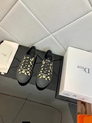 Dior B23 Leopard-Print Canvas Lifestyle Sneakers 4