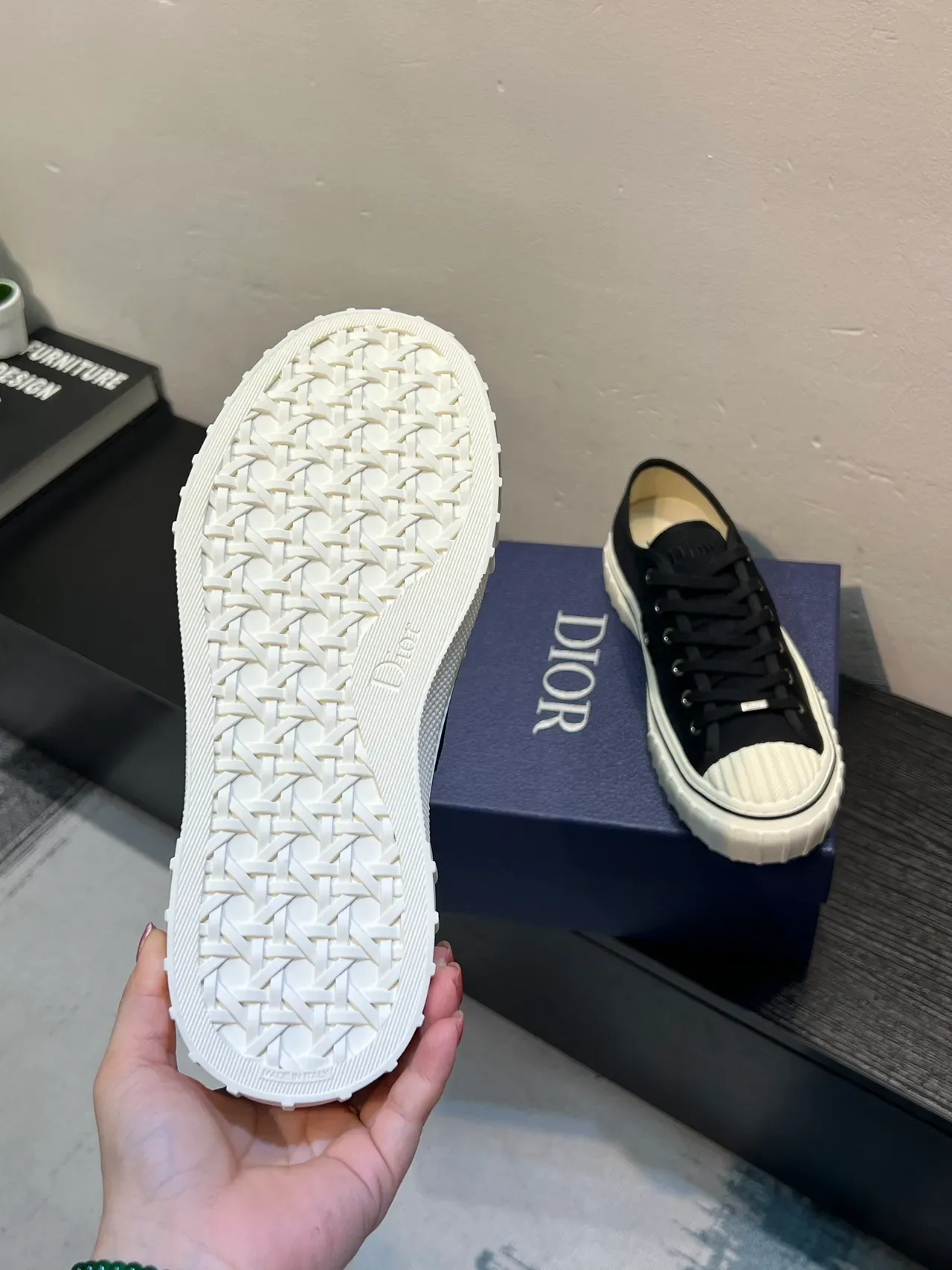 Dior B23 Monogram Preto e Branco Lifestyle Sneakers 9