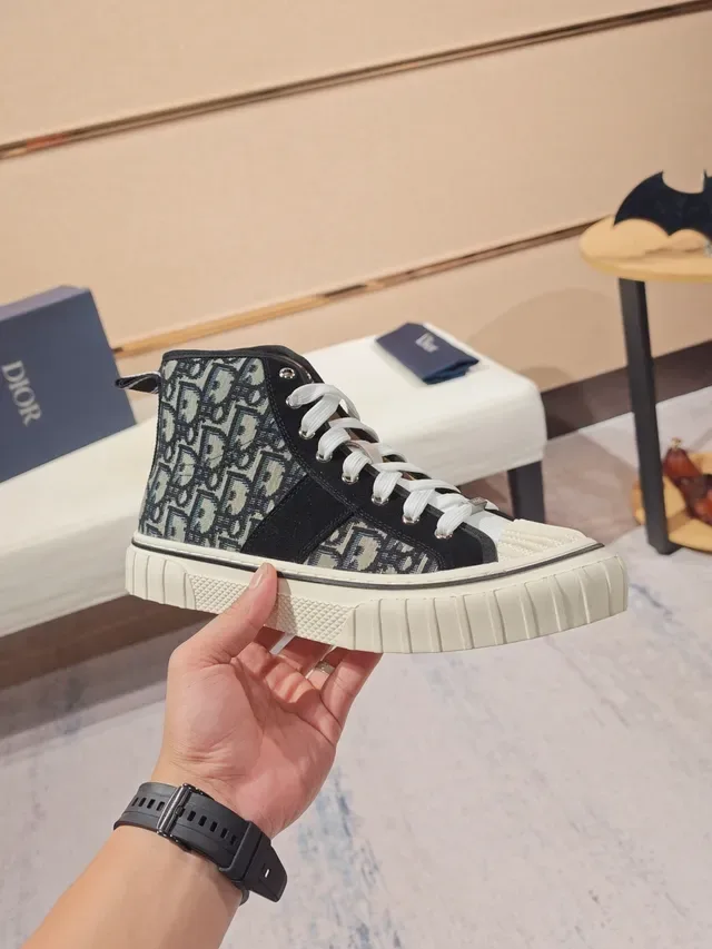 Dior B23 Monogram Sneakers Lifestyle en Toile et Daim Hautes 4