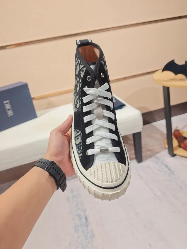 Dior B23 Monogram Sneakers Lifestyle en Toile et Daim Hautes 5