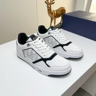 Dior B23 白色黑色低帮镂空脚趾生活方式运动鞋