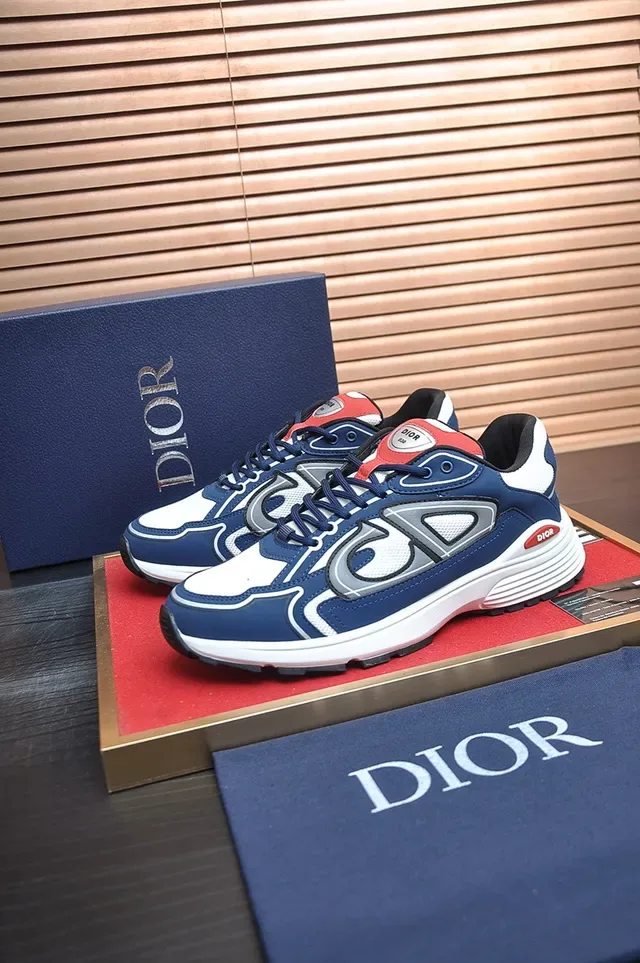 Dior B27 Navy Blue and White Lifestyle Sneakers 4