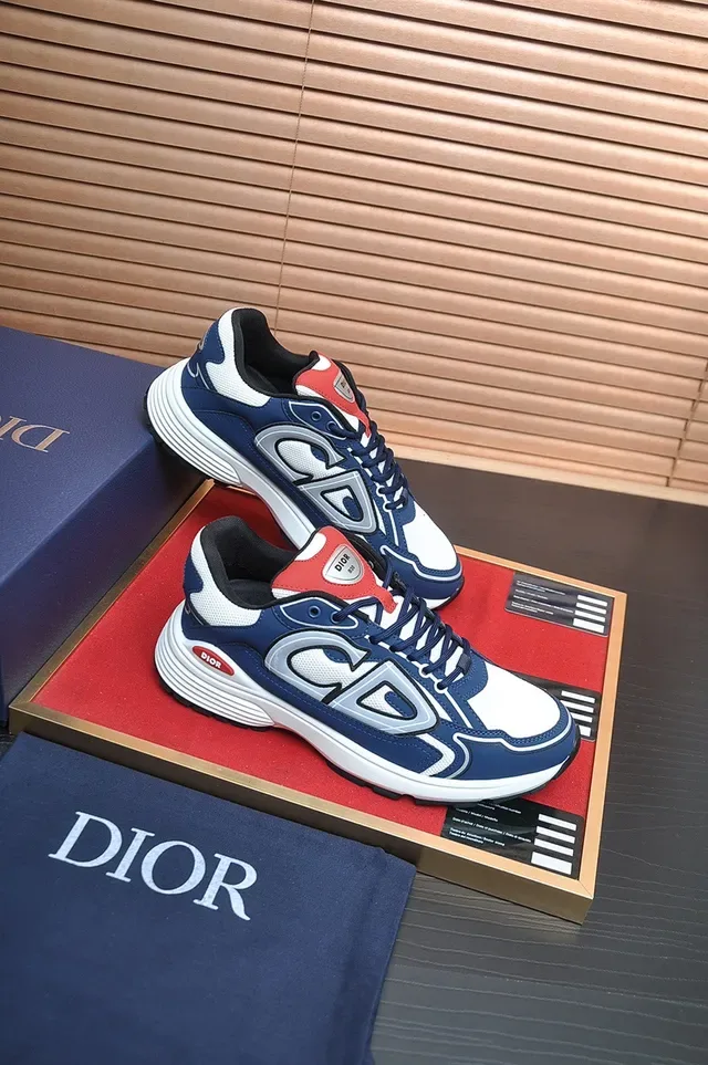 Dior B27 Navy Blue and White Lifestyle Sneakers 6