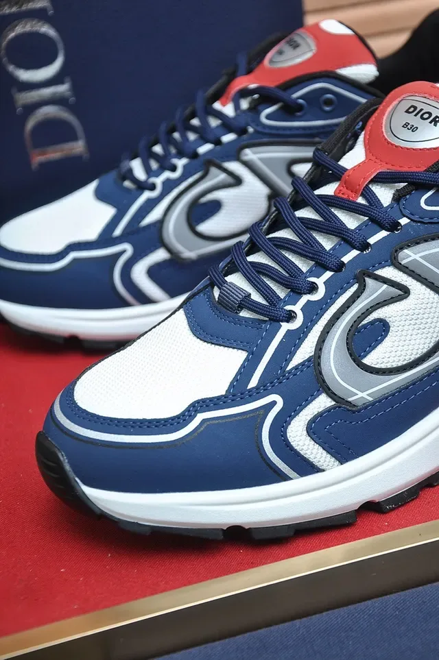 Dior B27 Navy Blue and White Lifestyle Sneakers 8