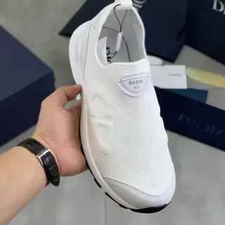 Dior B30 白色针织一脚蹬生活运动鞋