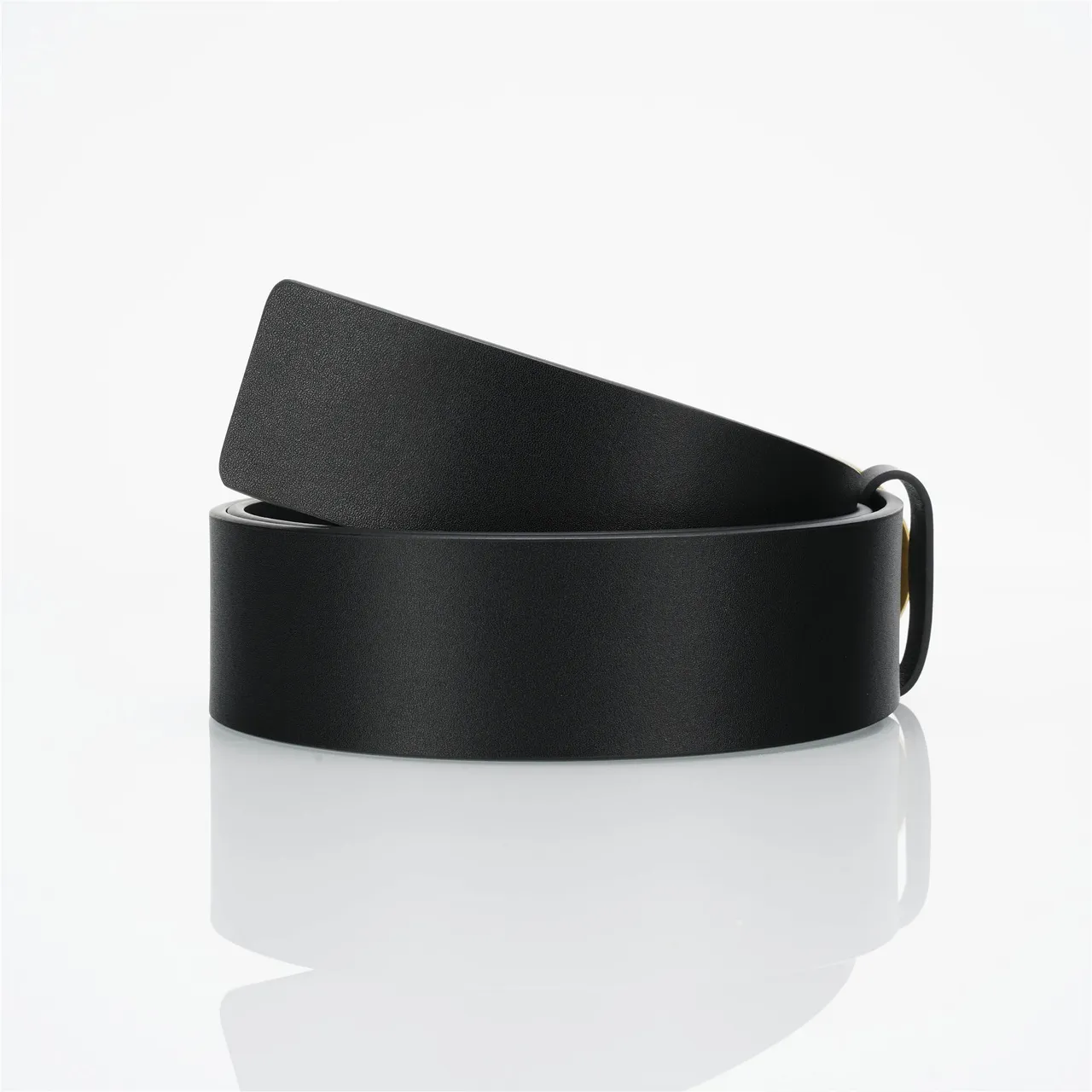 Dior Black Gold Smooth Strap Large Interlocking CD Buckle Leather Belt 4
