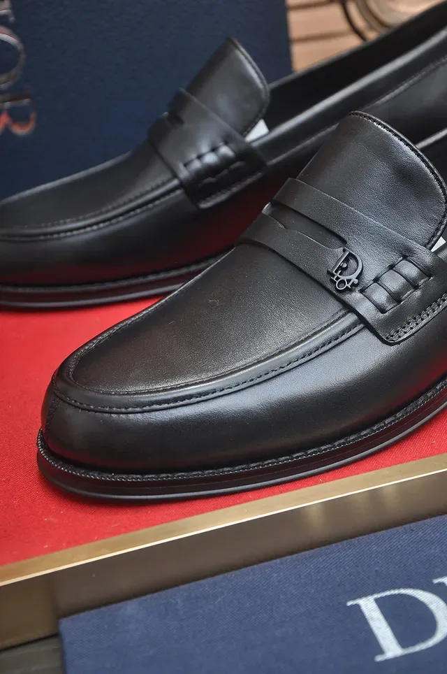 Dior Black Leather Penny Loafer 2