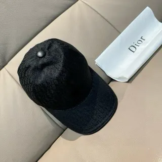 迪奥黑银Oblique Monogram提花结构六面板棒球帽