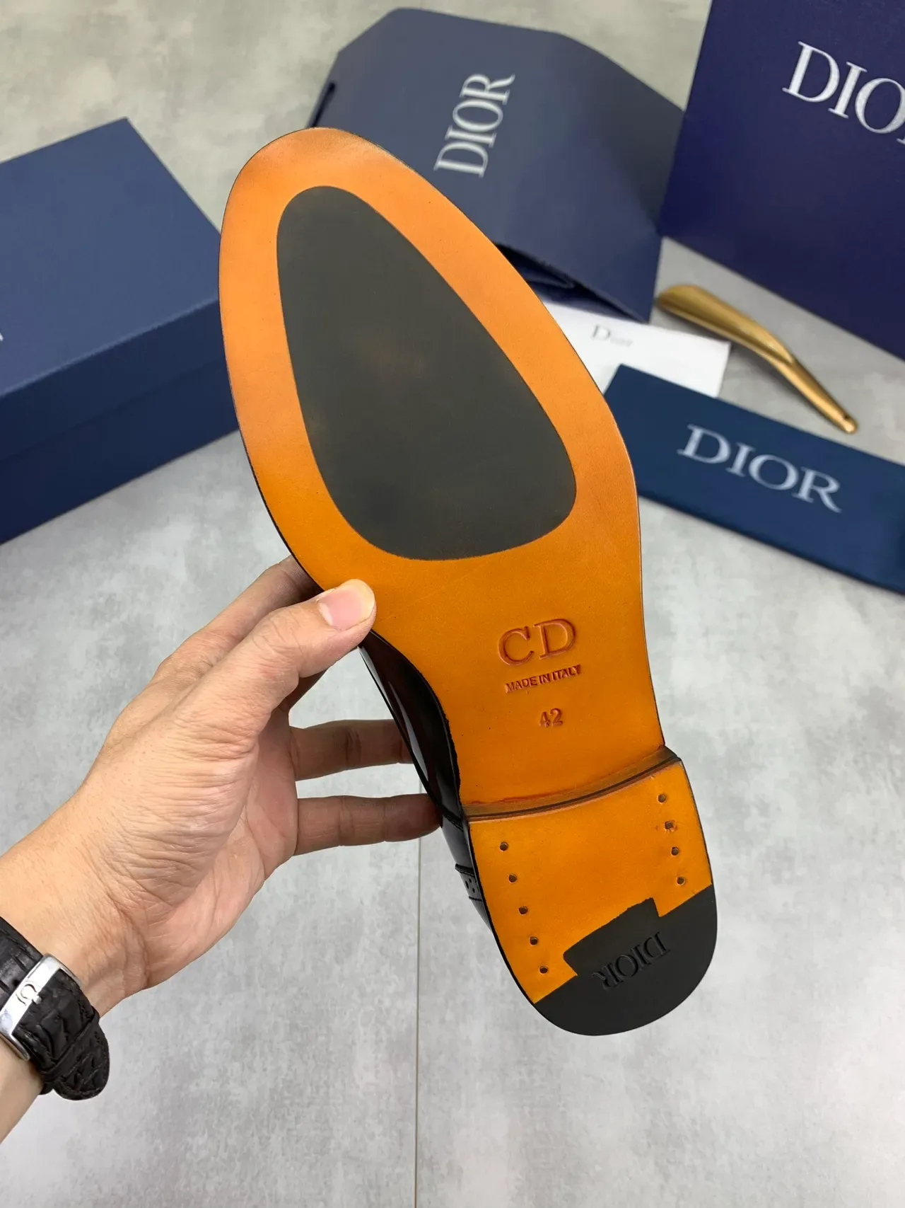 Dior Burgundy Black Cap-Toe Brogue 3