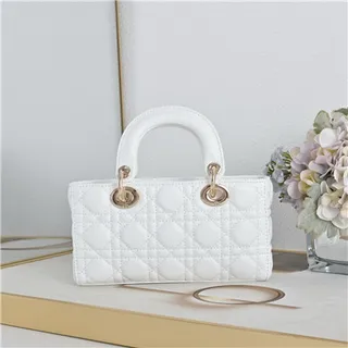 Dior Lady Dior Burgundy Quilted Cannage Top-Handle Tote Bag 7
