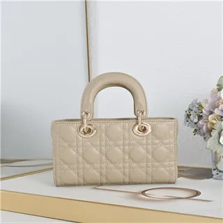 Dior Lady Dior Burgundy Quilted Cannage Top-Handle Tote Bag 16