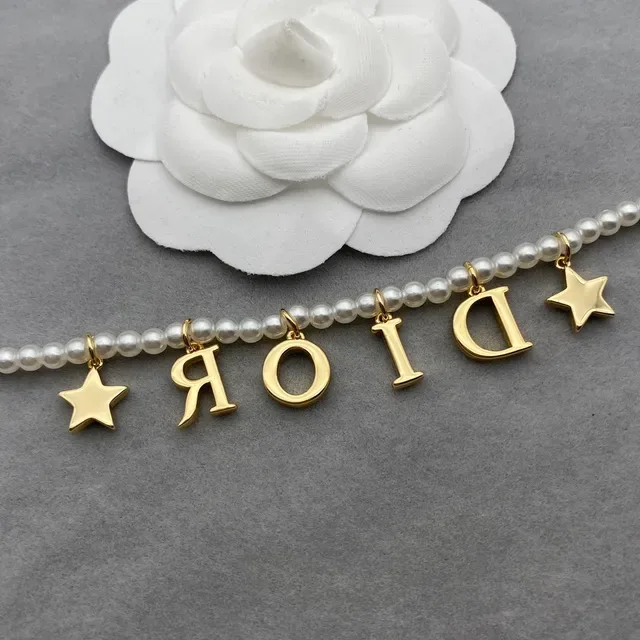 Dior Pearl-Embellished Open Cuff Bracelet 5