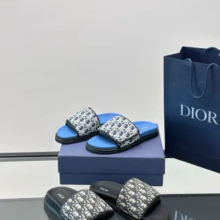 Dior Slide Oblique Monogram Sandalias