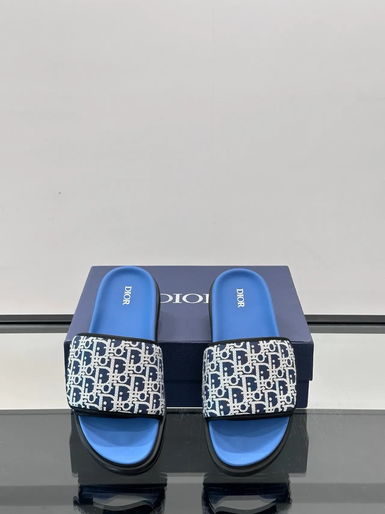 Dior Slide Oblique Monogram Slippers 3