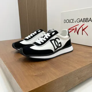 Dolce &amp; Gabbana কালো এবং সাদা DG Monogram লাইফস্টাইল স্নিকার