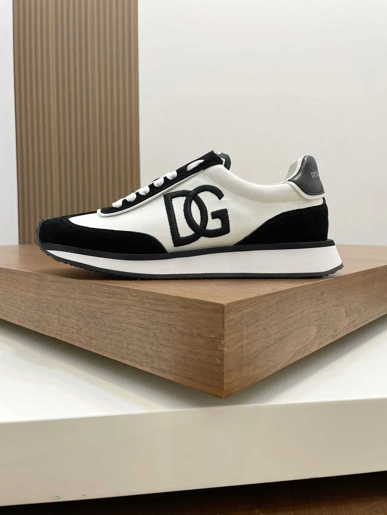 Dolce & Gabbana Black and White DG Monogram Lifestyle Sneakers 6