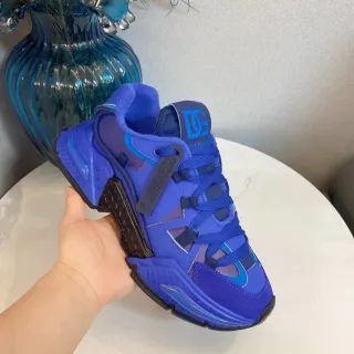 Dolce & Gabbana Semelle Bleu Violet Multi-Matière partie supérieure Baskets à semelle épaisse