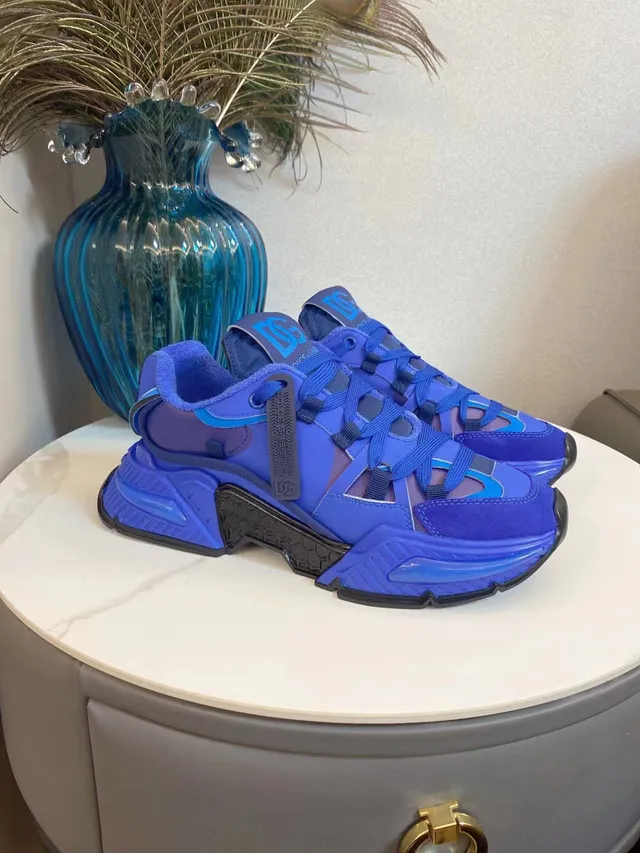 Dolce & Gabbana Semelle Bleu Violet Multi-Matière partie supérieure Baskets à semelle épaisse 2