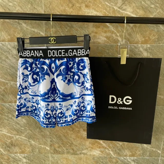 Dolce & Gabbana Blue White Ceramic Tile Print Structured Bustier Top Swimwear 6