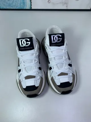 Dolce & Gabbana NS1 সাদা কালো সোল মাল্টি-প্যানেল নির্মাণ চাঙ্কি স্নিকার্স 3